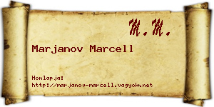 Marjanov Marcell névjegykártya